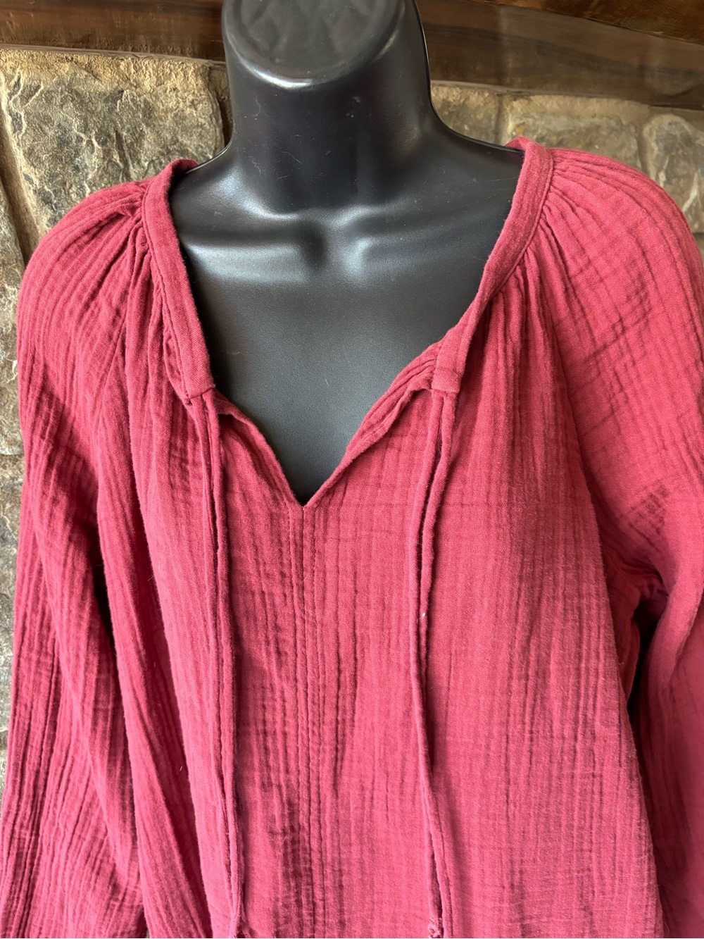 Johnny Was Calme crinkle cotton shift dress Sz M - Picture 6 of 7